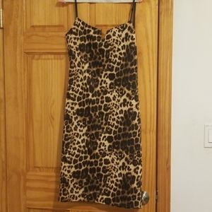 Cheetah Print Bodycon Midi Dress
